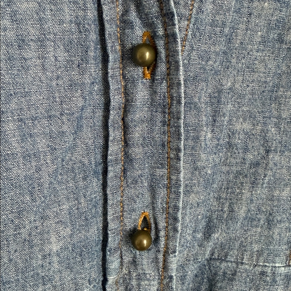 Talbots Petite Denim Blue Button-Up Dress - Picture 4 of 8